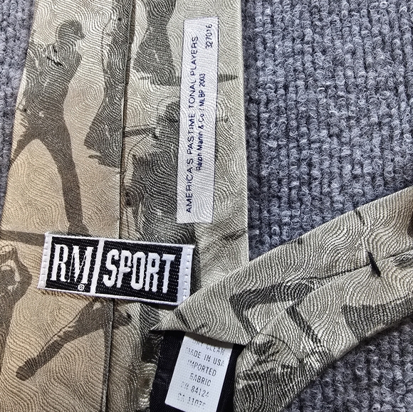 RM Sport Americas Pasttime Silk Necktie Mens MLB - Picture 3 of 6